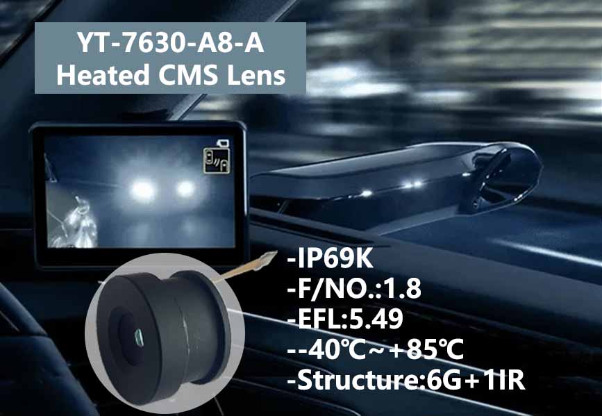 Innovation révolutionnaire ! Wintop lance la lentille optique CMS chauffante YT-7630-A8-A, redéfinissant ainsi la norme de vision optique.